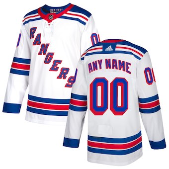 NHL Men adidas New York Rangers White Authentic Customized Jersey